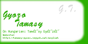 gyozo tamasy business card